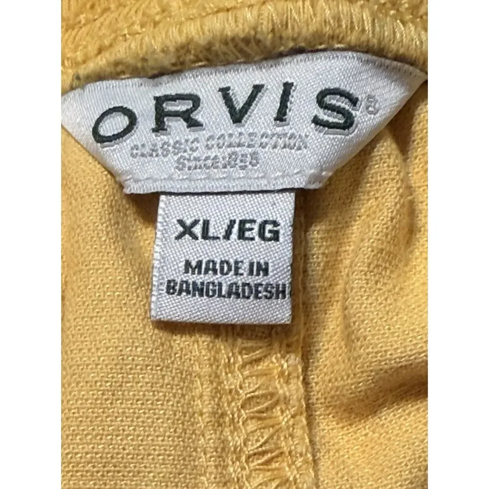 Orvis Classic Colection Yellow Pull-Up Shorts Size XL - Picture 6 of 6